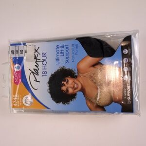 Playtex 18 Hour Wirefree Bra Black 44D